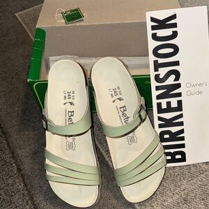 Birkenstock Women’s Mint Green Multi-Strap Slide Sandals